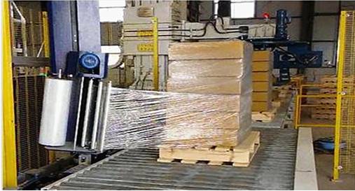 全自動(dòng)免燒磚機(jī)在線打包系統(tǒng) 全自動(dòng)免燒磚機(jī)在線打包系統(tǒng)