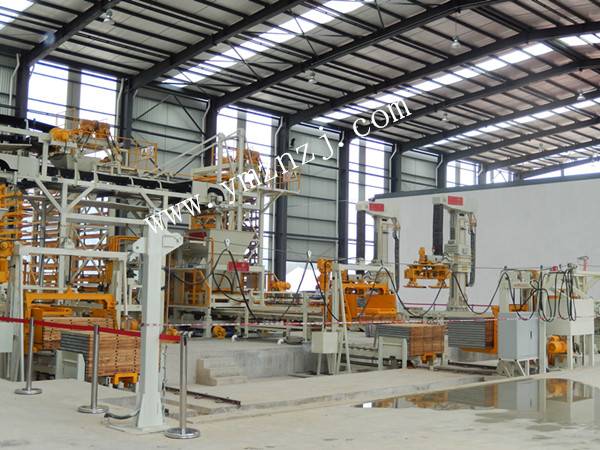 銀馬免燒磚機生產(chǎn)線局部圖